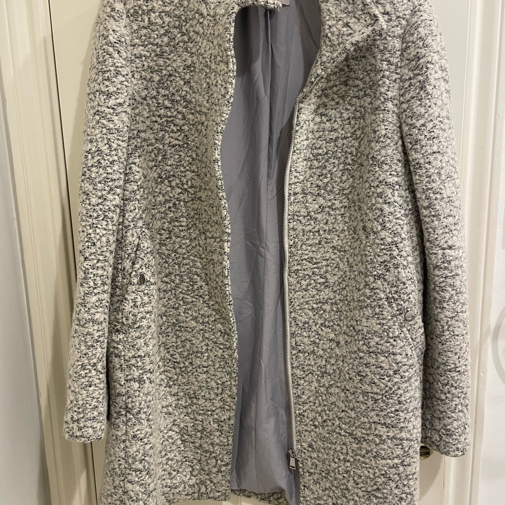 Women's Gray Textured Coat